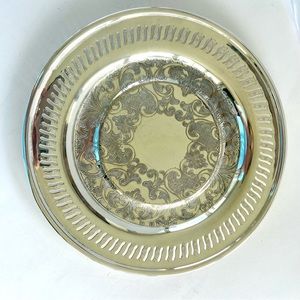 Vintage E.P. Cooper Viking Plate Vintage Silverplate Serving Dresser Tray 9"